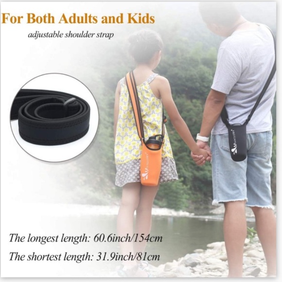 NWT Vivaglory Dog Water Bottle & Black Neoprene Carrier Set - Picture 14 of 15